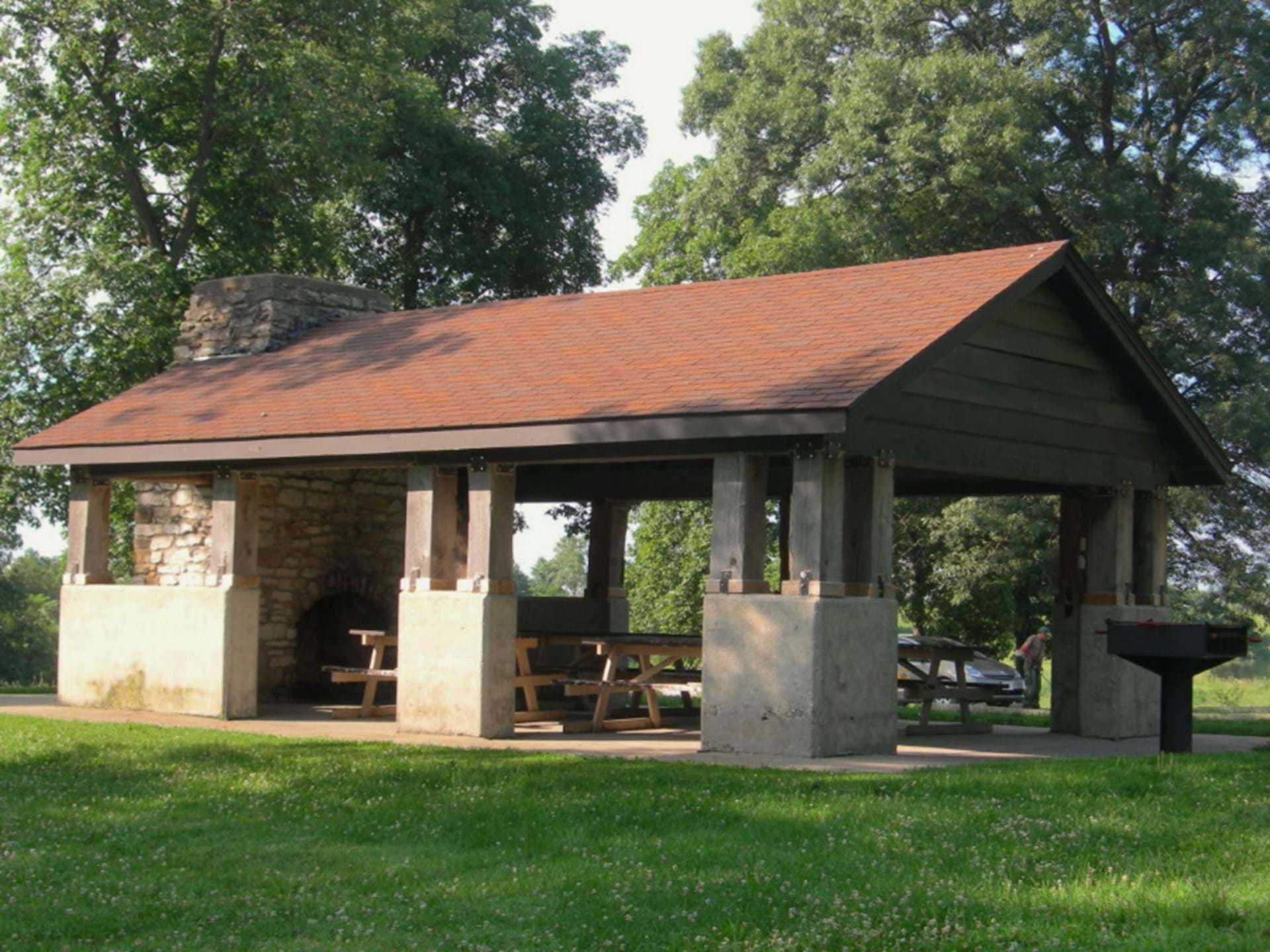 The picnic shelter at Lelah Bradley Park.