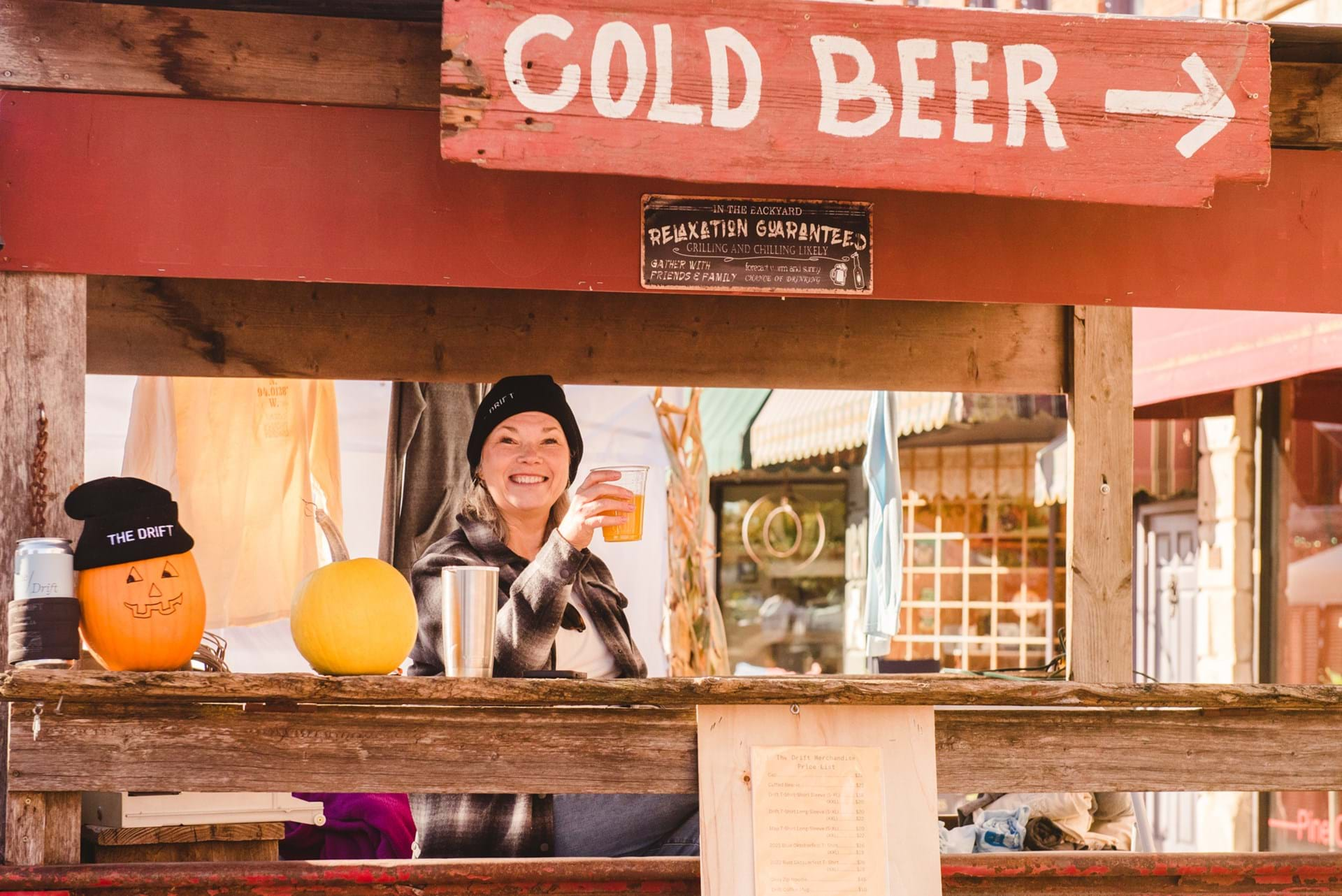 Beer garden at Madison County Covered Bridge Festival