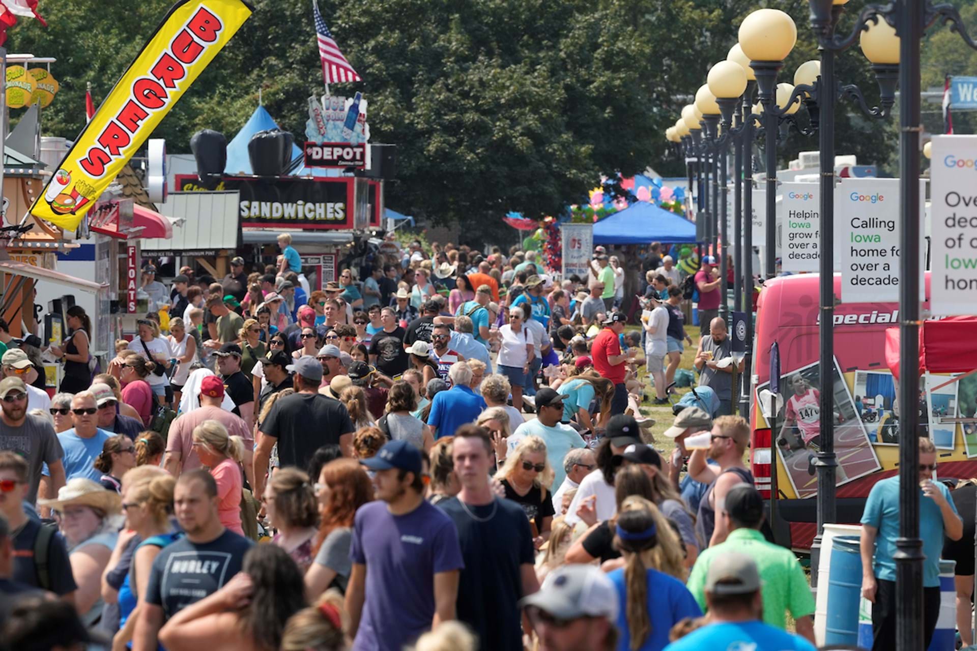 Crowds at the Iowa State Fair