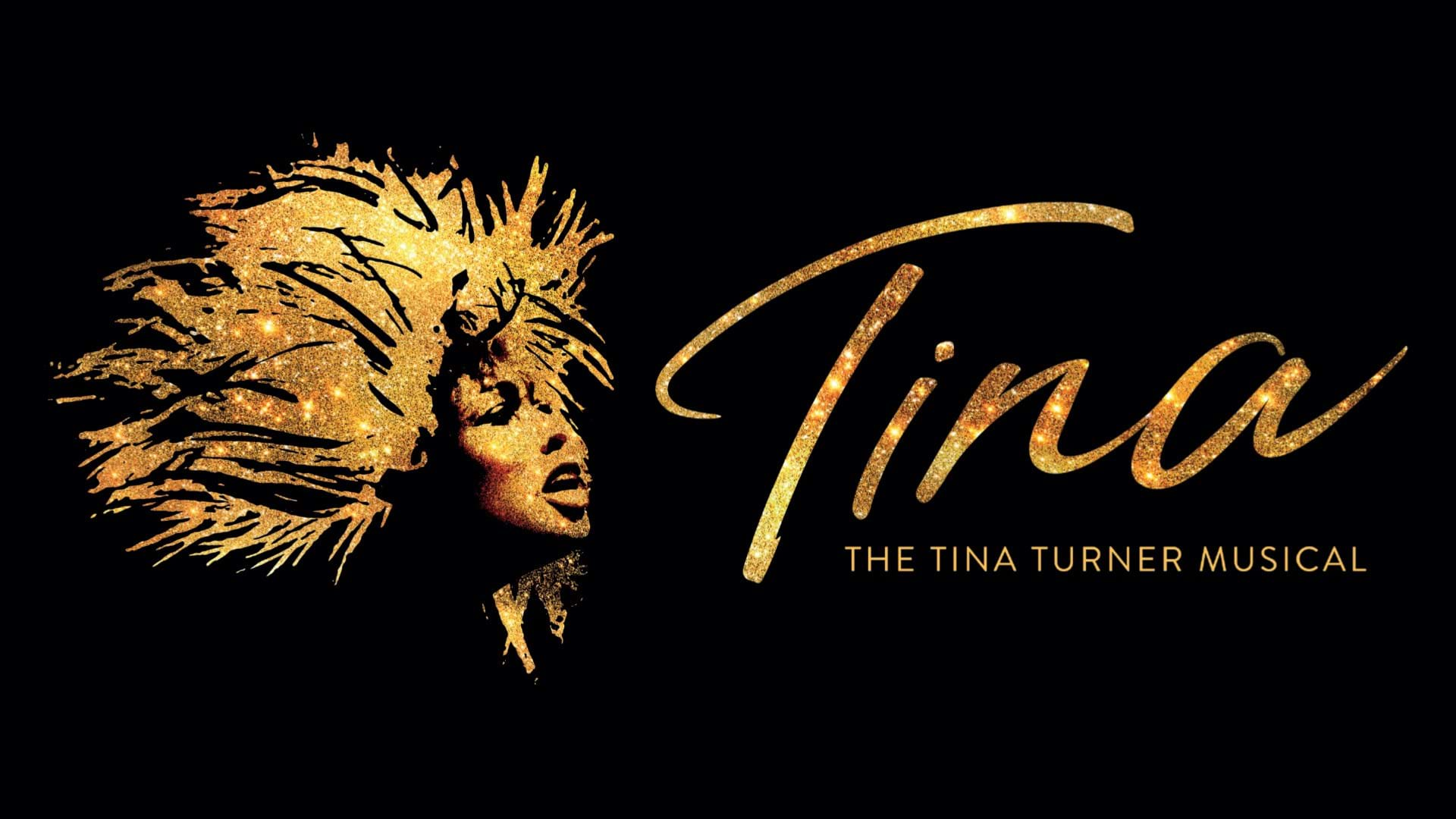 The face of a woman with spiked gold hair. Text reads Tina: The Tina Turner Musical