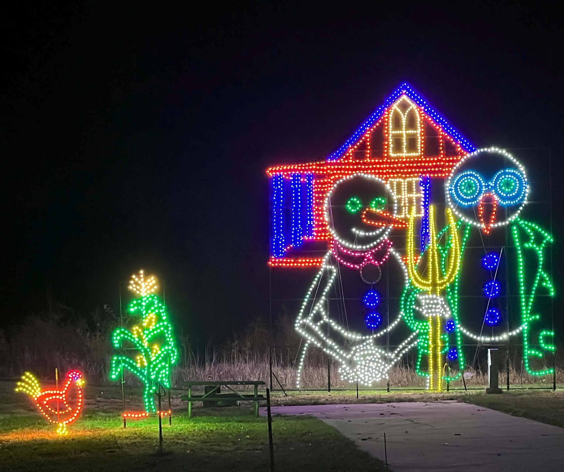 Snowmerican Gothic is the center point of our new "Farming in Iowa" loop!