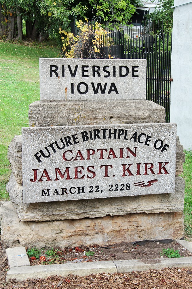 Famous Iowan: Birthstone of Captain Kirk, Riverside Iowa