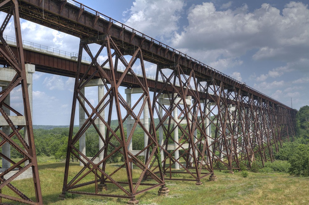 World's Highest & Longest Double Track Railroad Bridge: Kate Shelley Memorial Bridge, Boone, Iowa