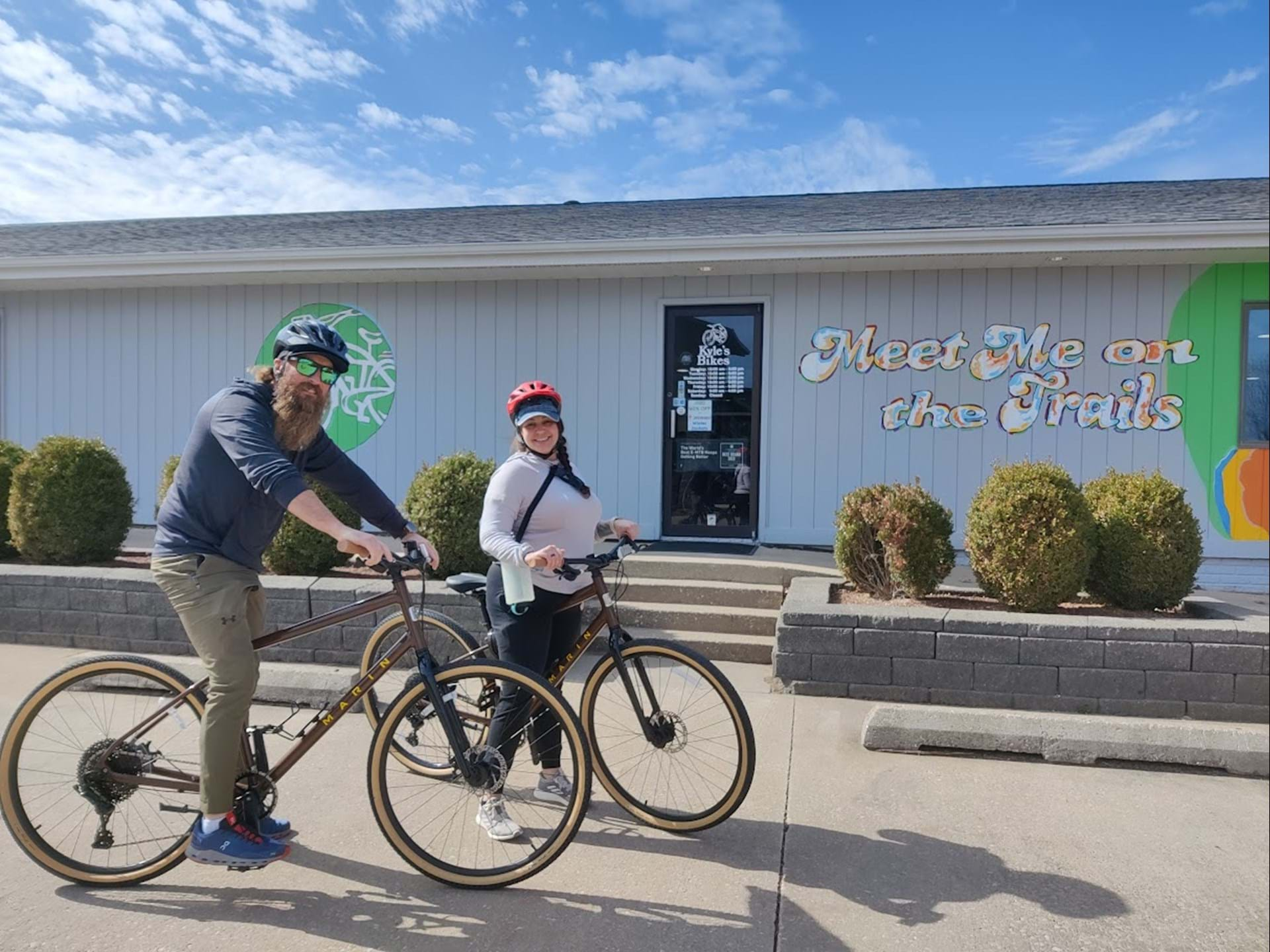 Rent a bike in February, these guys did!