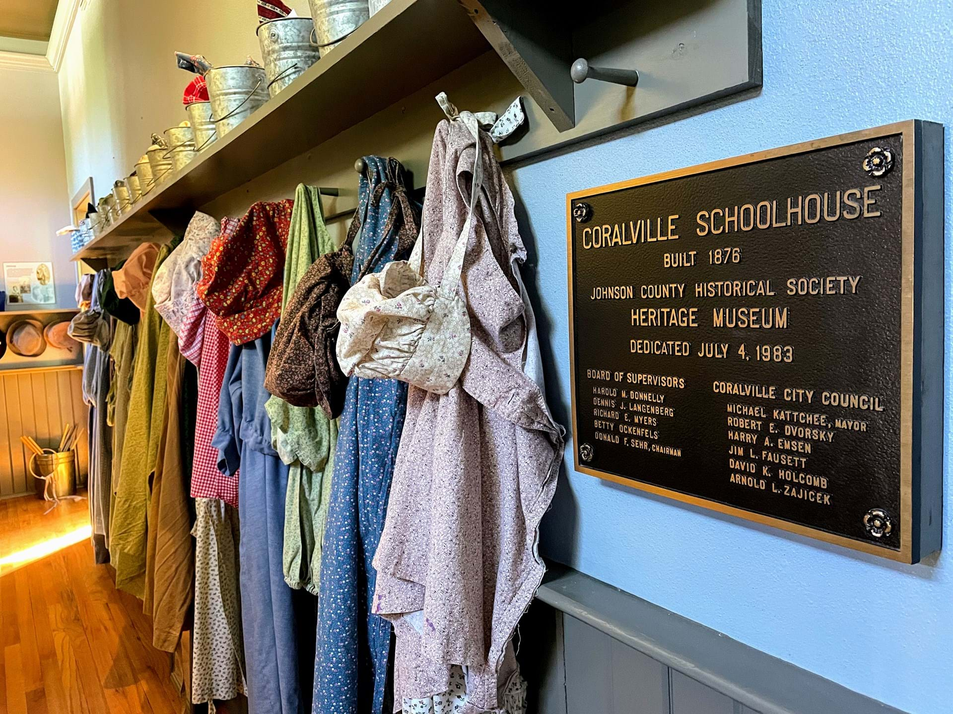 1876 Coralville Schoolhouse-Cloak Room