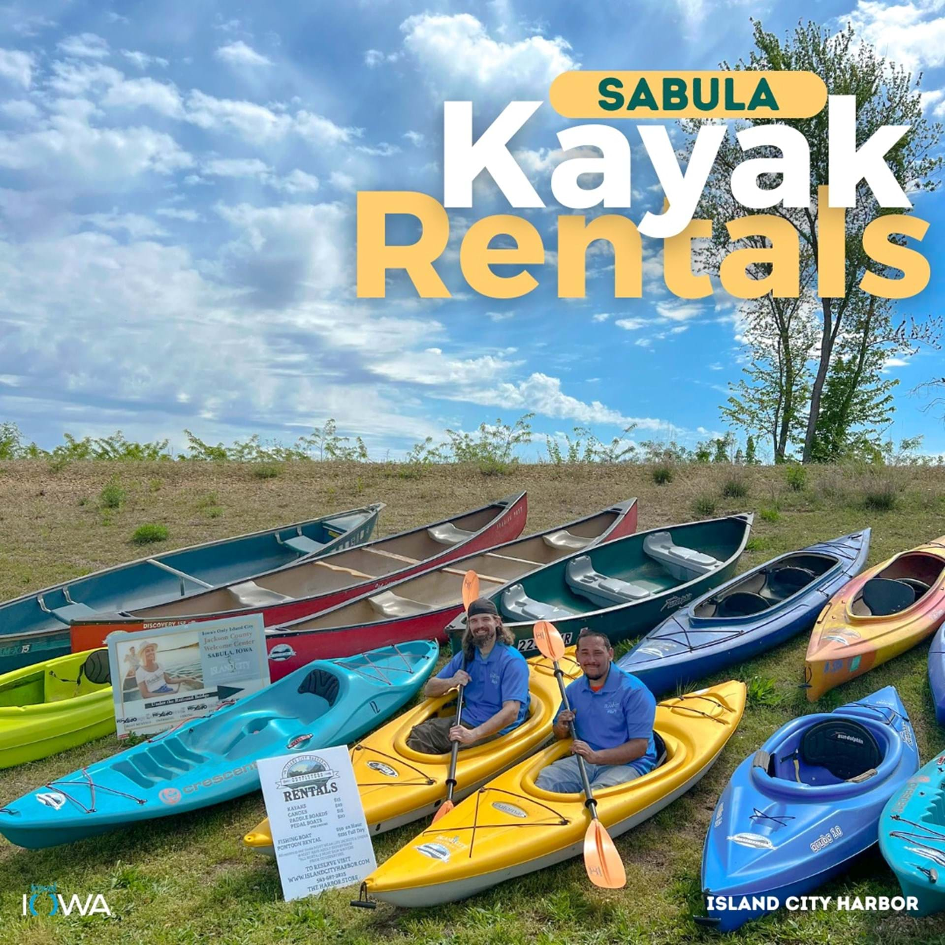 Kayak Rentals: South Lake, Sabula, Iowa