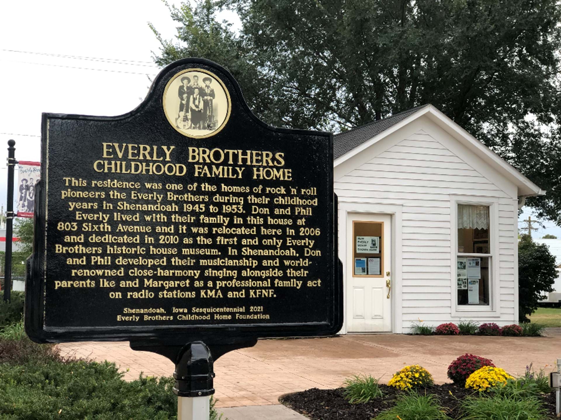 Historical Marker at Everly Home Museum