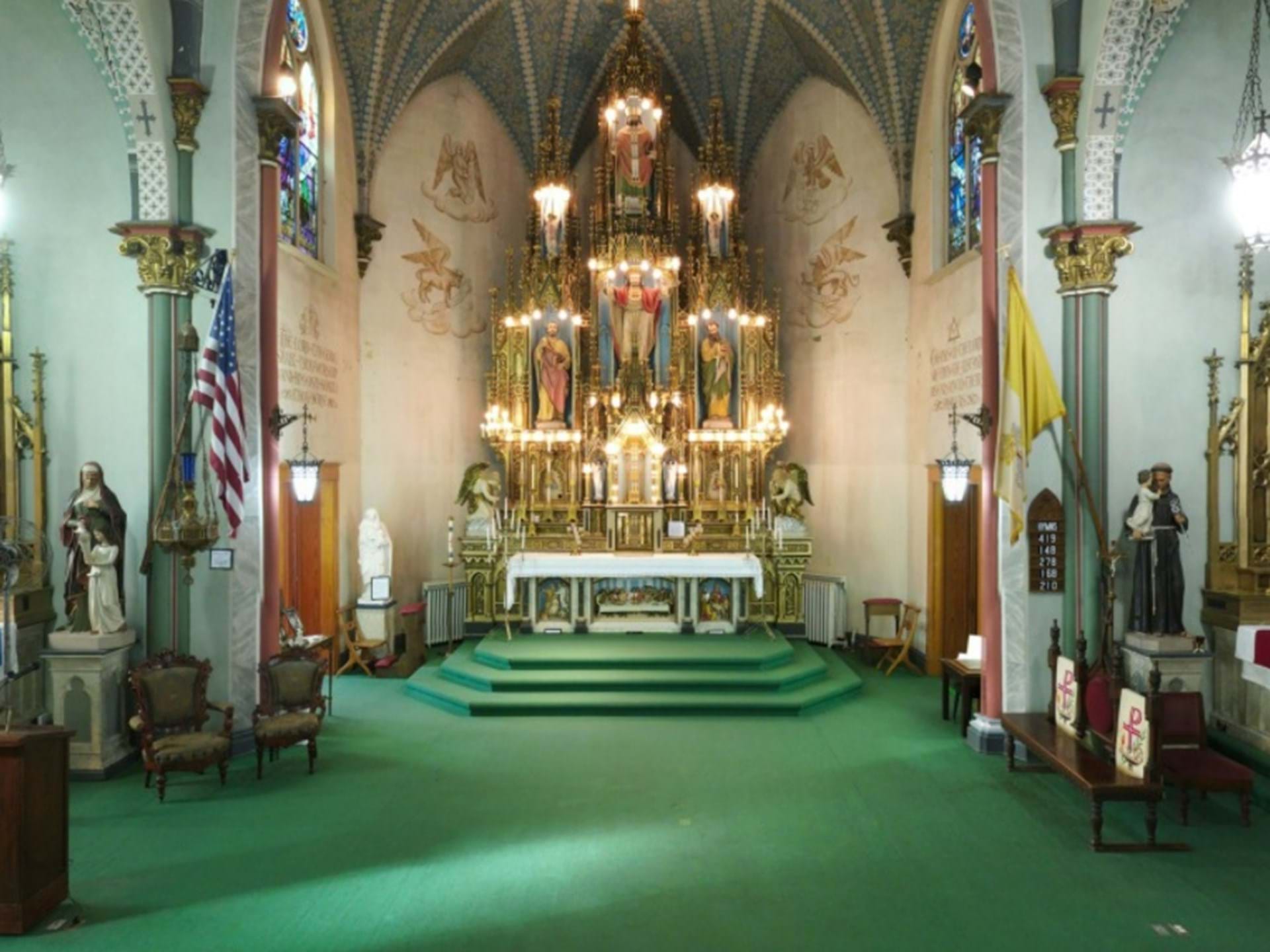 Main altar - fully lit